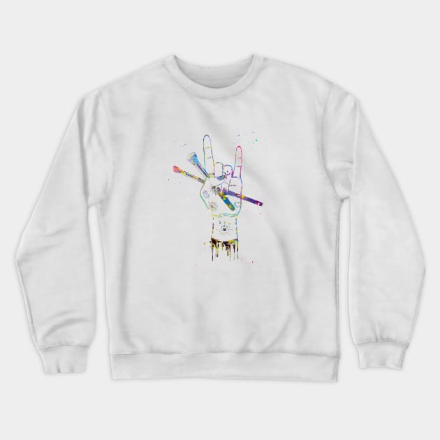 Makeup Artist Crewneck Sweatshirt by erzebeth